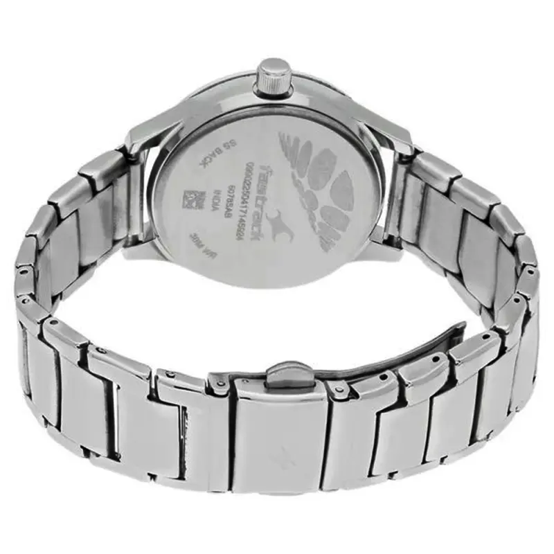 Fastrack Brass Case Monochrome Ladies Watch- 6078SM02